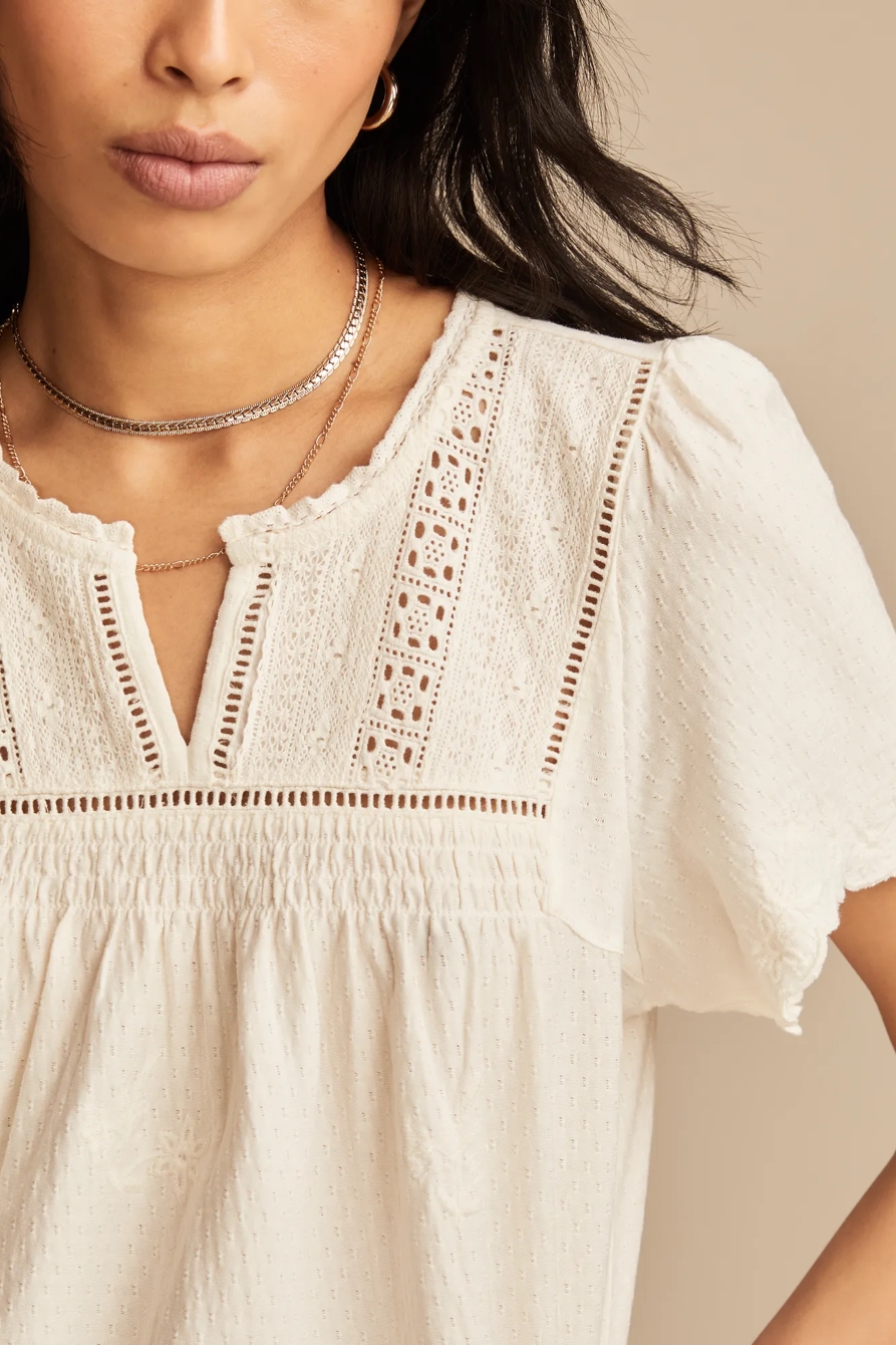 VERTICAL TRIMMED SHORT SLEEVE TOP, image 2