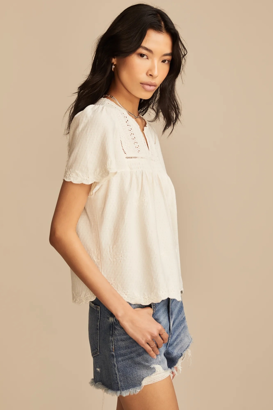 VERTICAL TRIMMED SHORT SLEEVE TOP, image 4