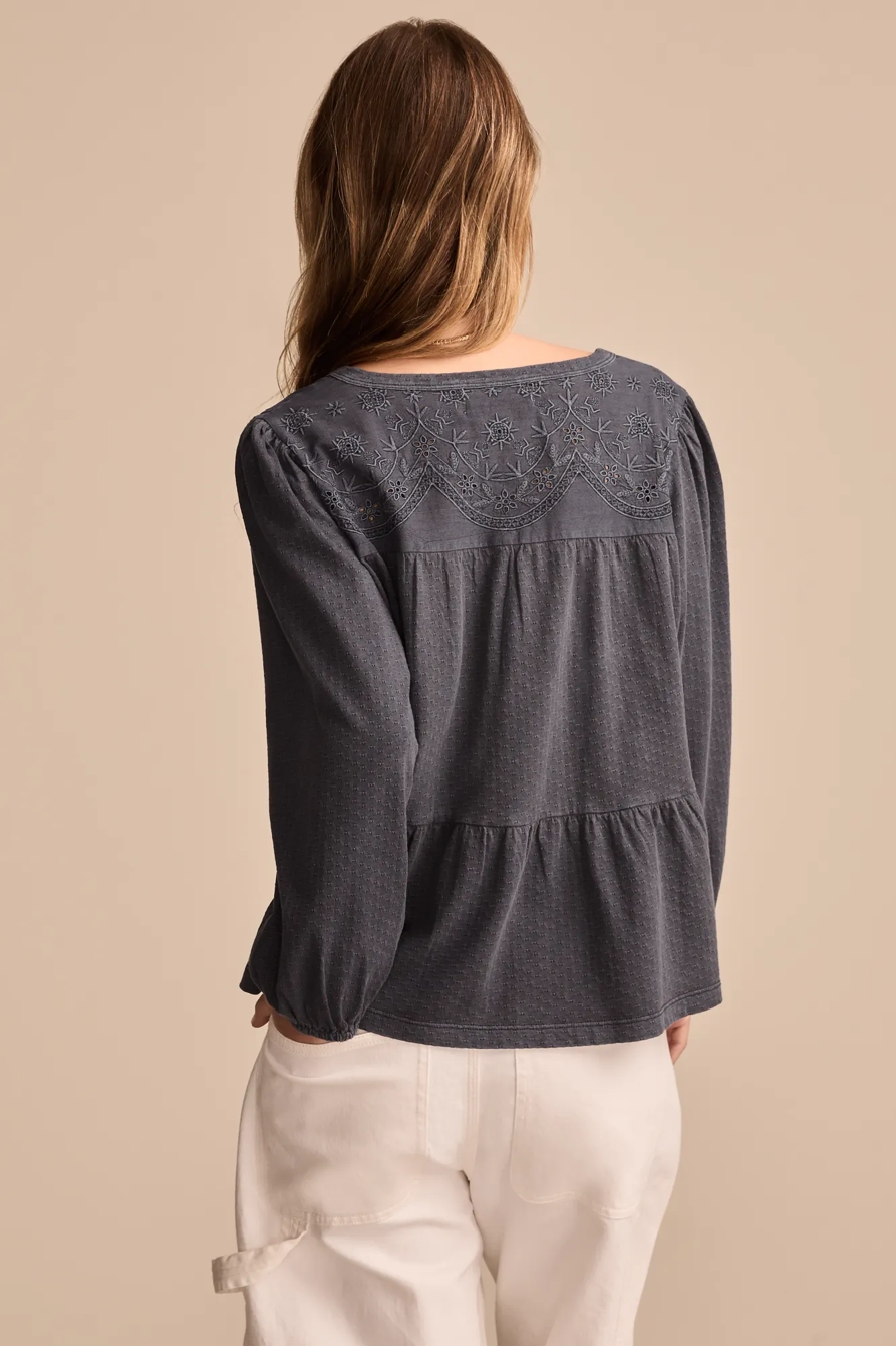 TIERED BABYDOLL TEXTURED TOP, image 3