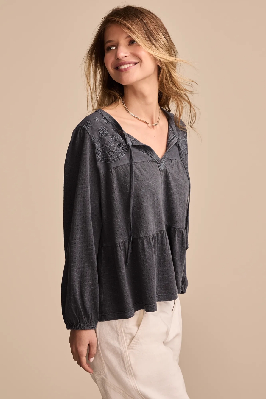 TIERED BABYDOLL TEXTURED TOP, image 4