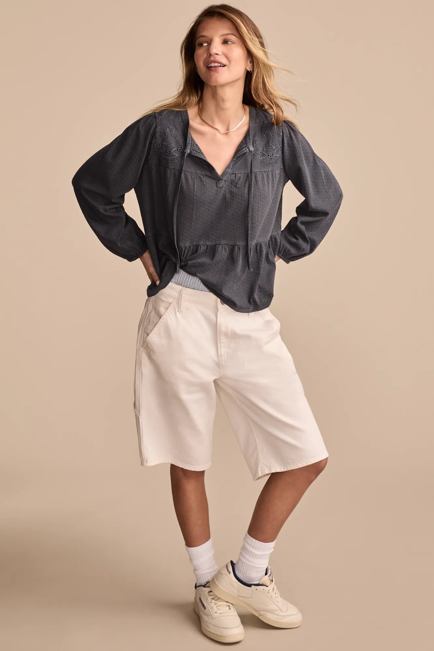 TIERED BABYDOLL TEXTURED TOP, image 5