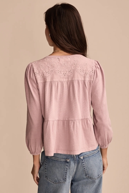 TIERED BABYDOLL TEXTURED TOP, image 3