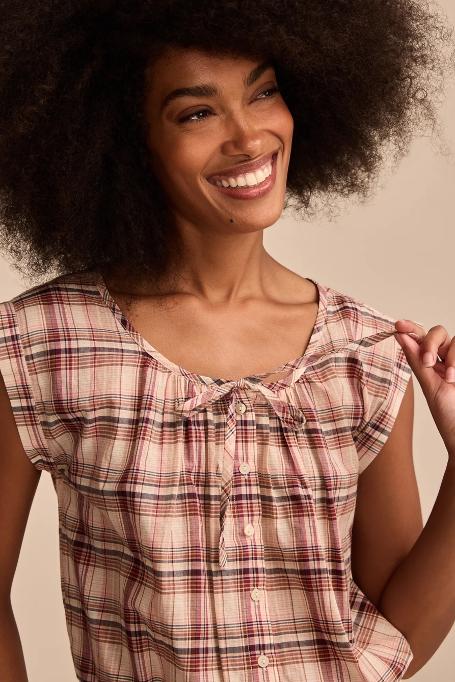 SLEEVELESS BUTTON DOWN BLOUSE, image 5