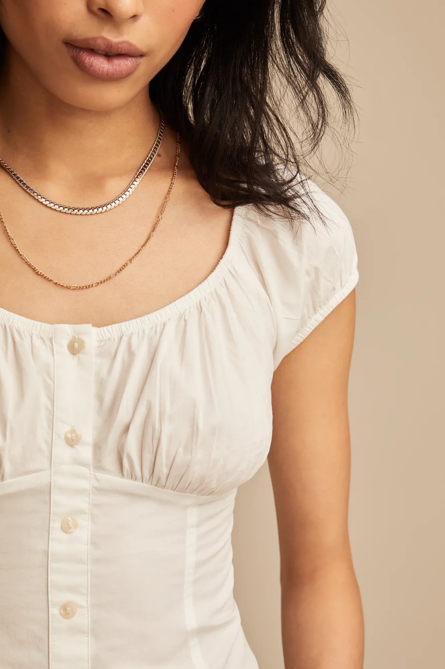 SHORT SLEEVE CORSET TOP, image 2