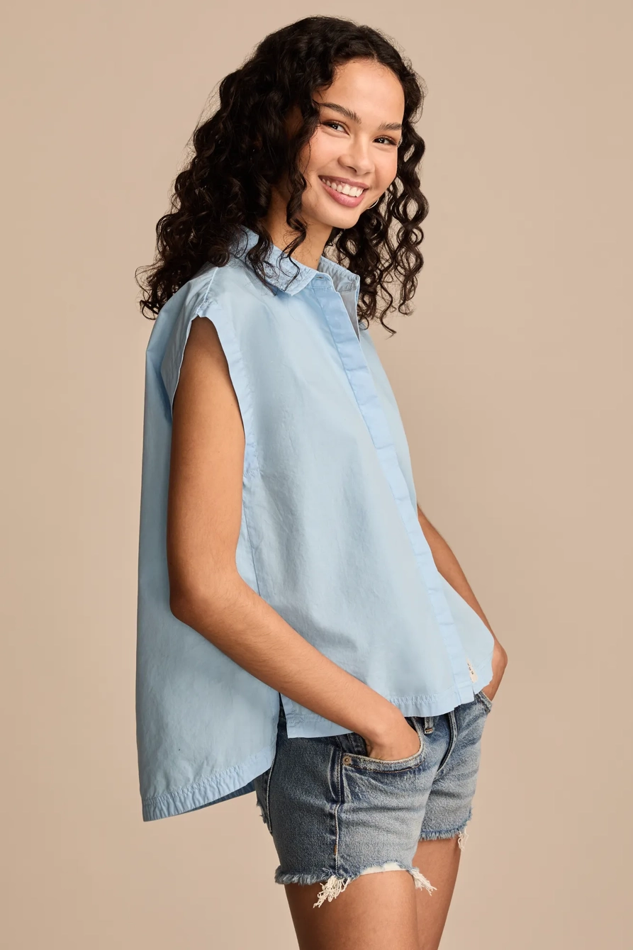 SLEEVELESS TUNIC BUTTON DOWN