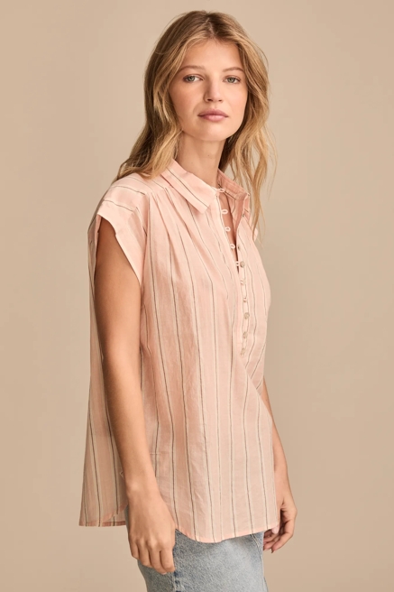 STRIPE SHORT SLEEVE POPOVER, image 3
