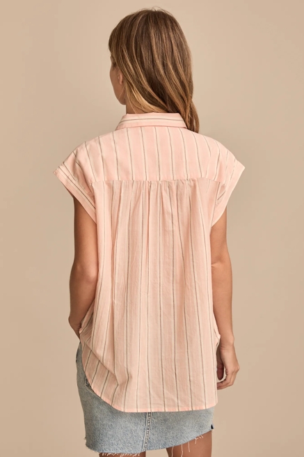 STRIPE SHORT SLEEVE POPOVER, image 4