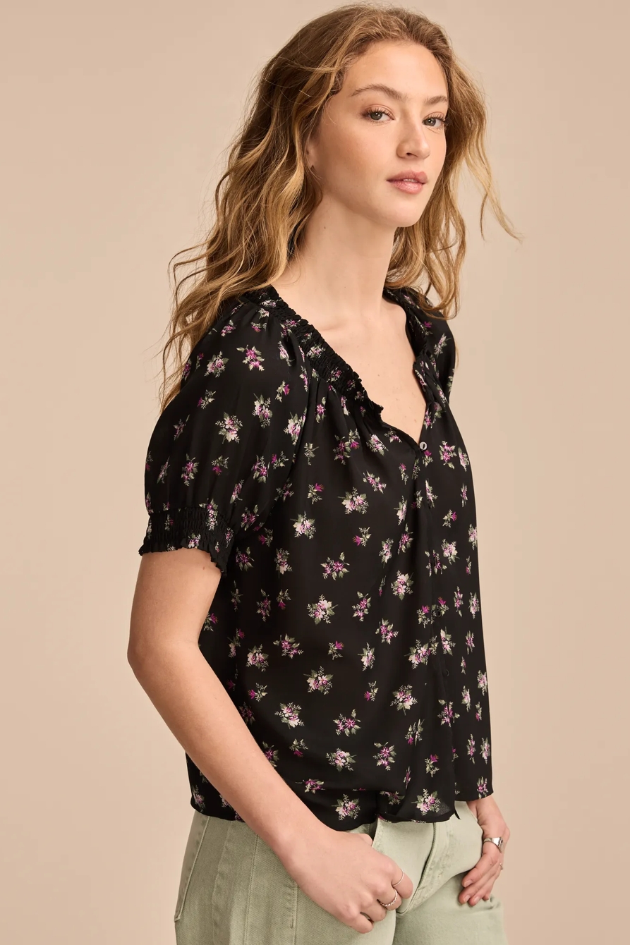 SHORT SLEEVE RUFFLE BUBBLE TOP, image 4