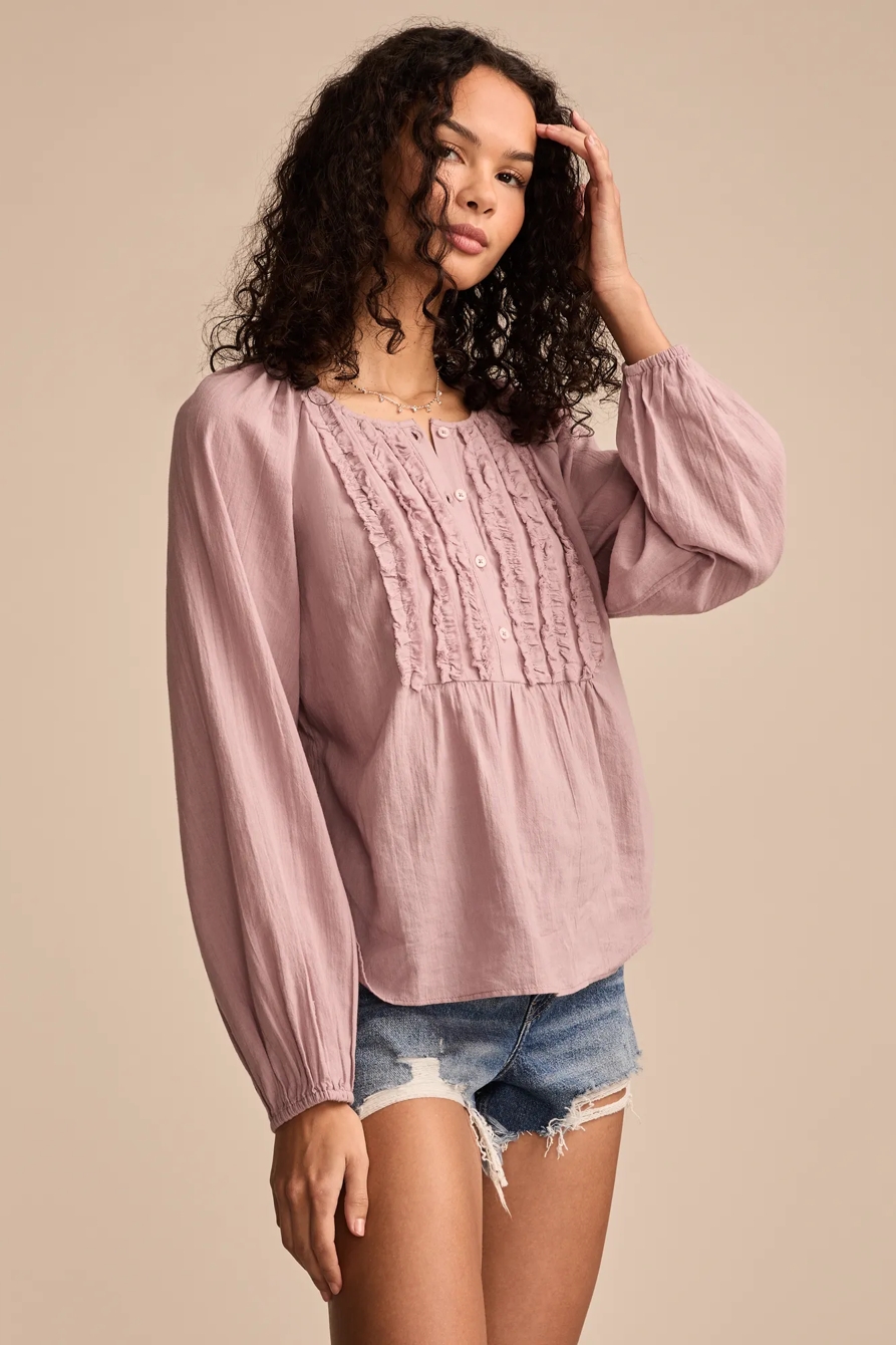 RUFFLE TUXEDO BLOUSE, image 3