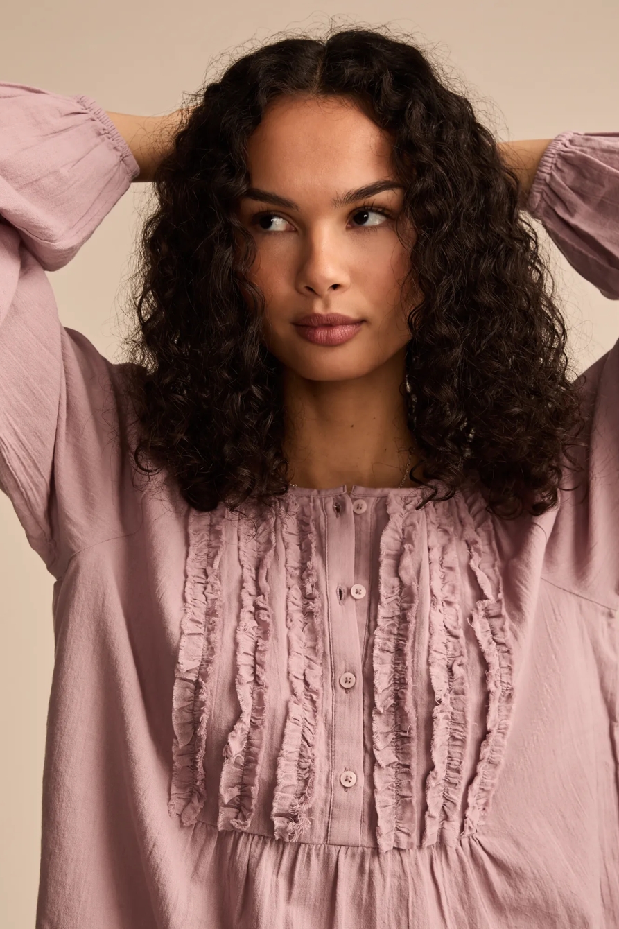 RUFFLE TUXEDO BLOUSE, image 4