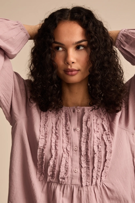 RUFFLE TUXEDO BLOUSE, image 4