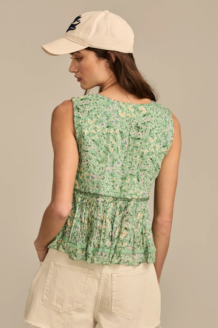 PRINTED RUCHED RUFFLE V NECK BLOUSE, image 5