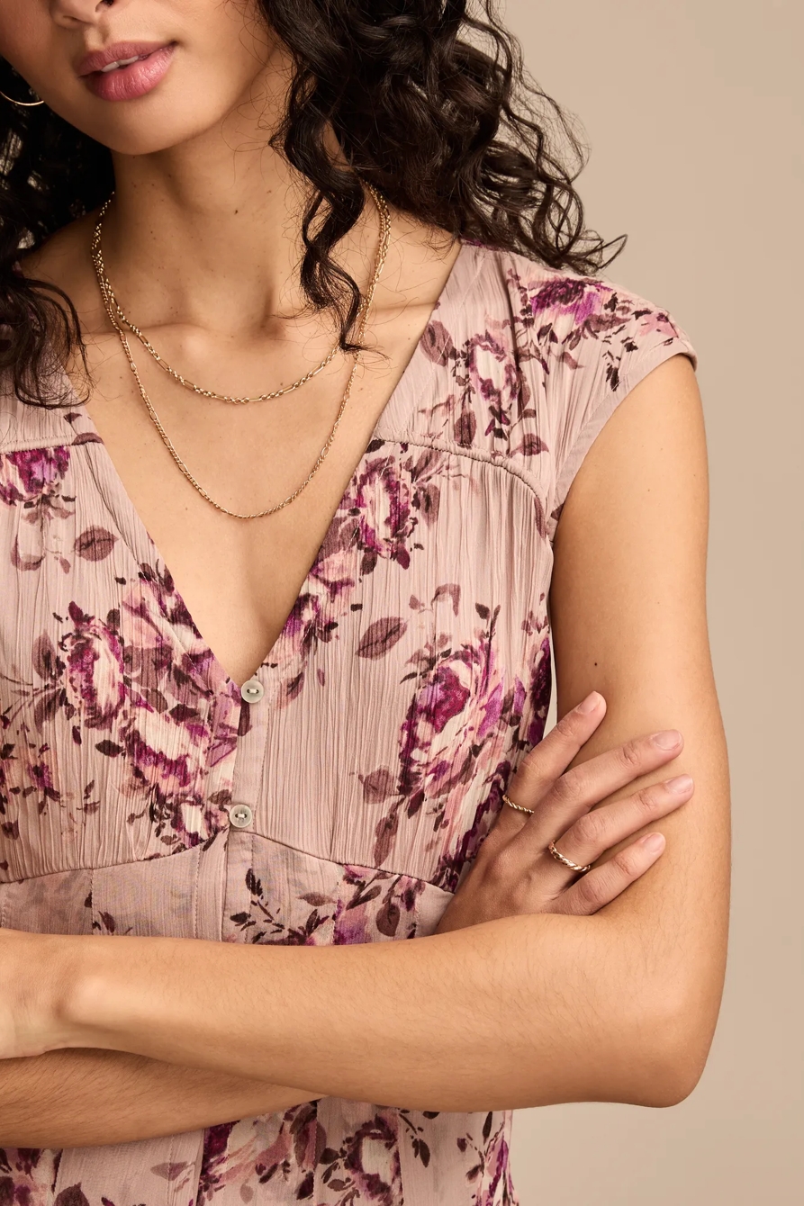 CINCHED PLEATED BUTTON DOWN MIDI DRESS, image 2
