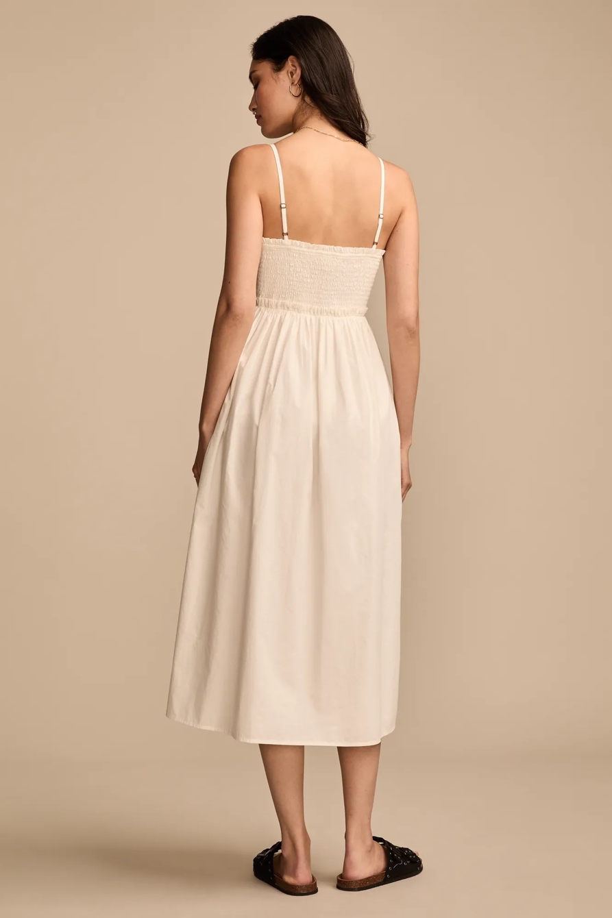 CORSET POPLIN MIDI DRESS, image 5