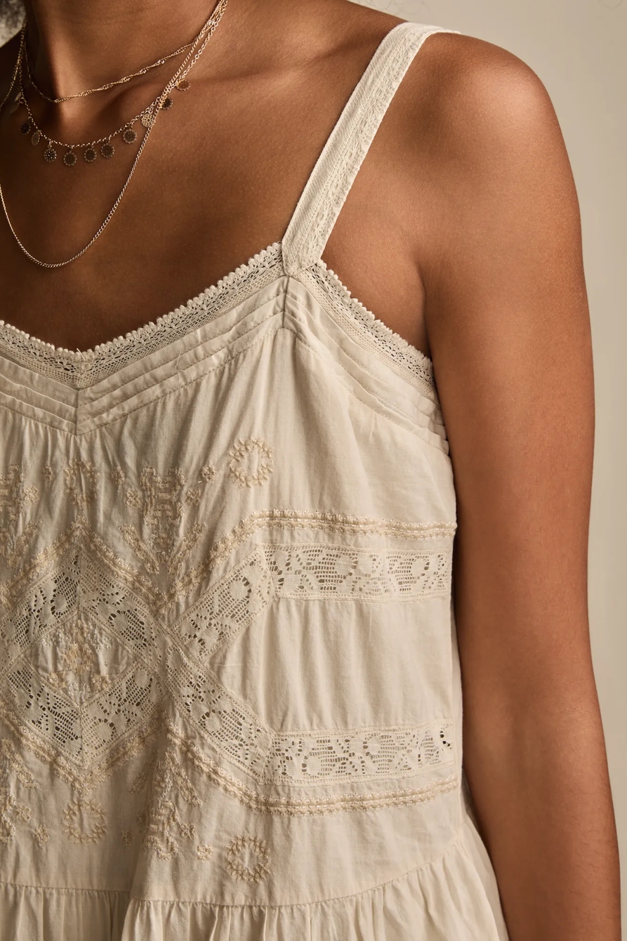 EMBROIDERED LACE TIERED MAXI DRESS, image 2