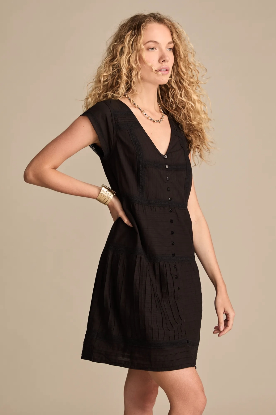 BUTTON FRONT LACE MINI DRESS, image 5