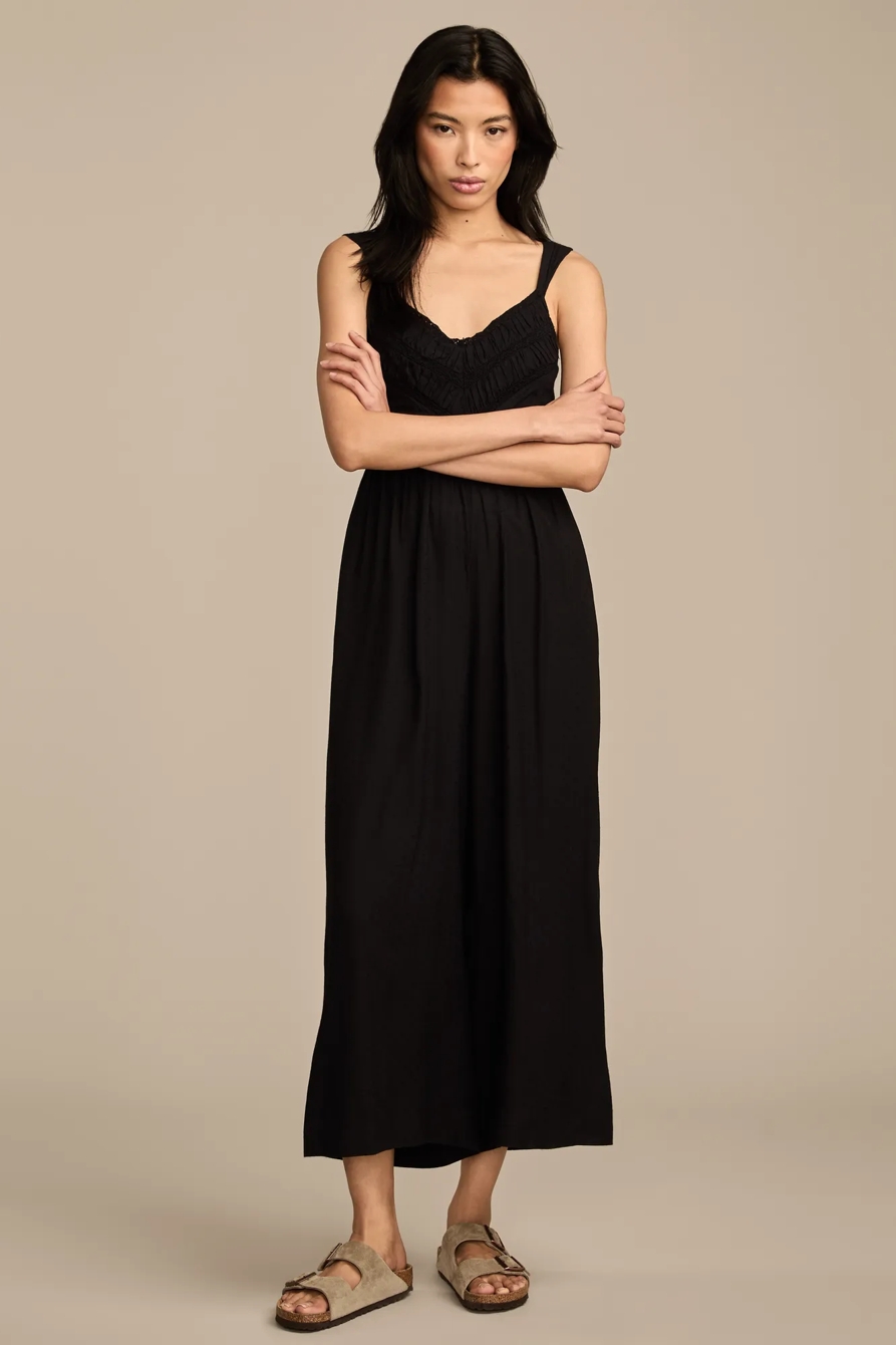 RUCHED LACE WIDE LEG JUMPSUIT, image 3