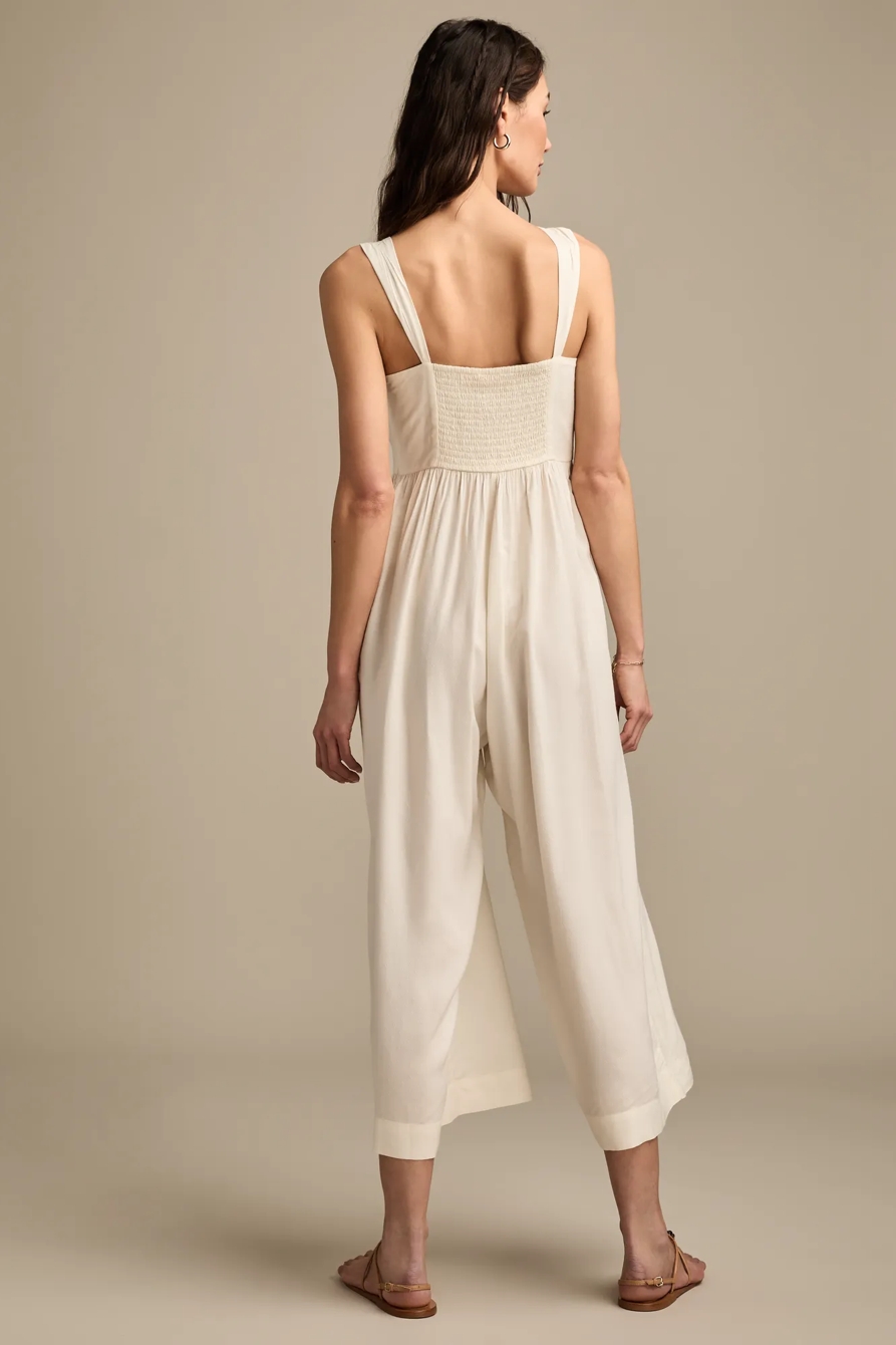 RUCHED LACE WIDE LEG JUMPSUIT, image 5