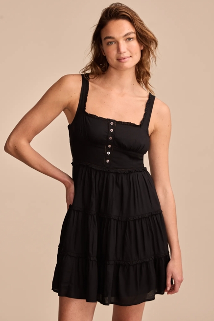 TIERED RUFFLE CORSET MINI DRESS, image 1