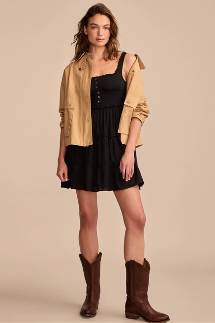 TIERED RUFFLE CORSET MINI DRESS, image 2