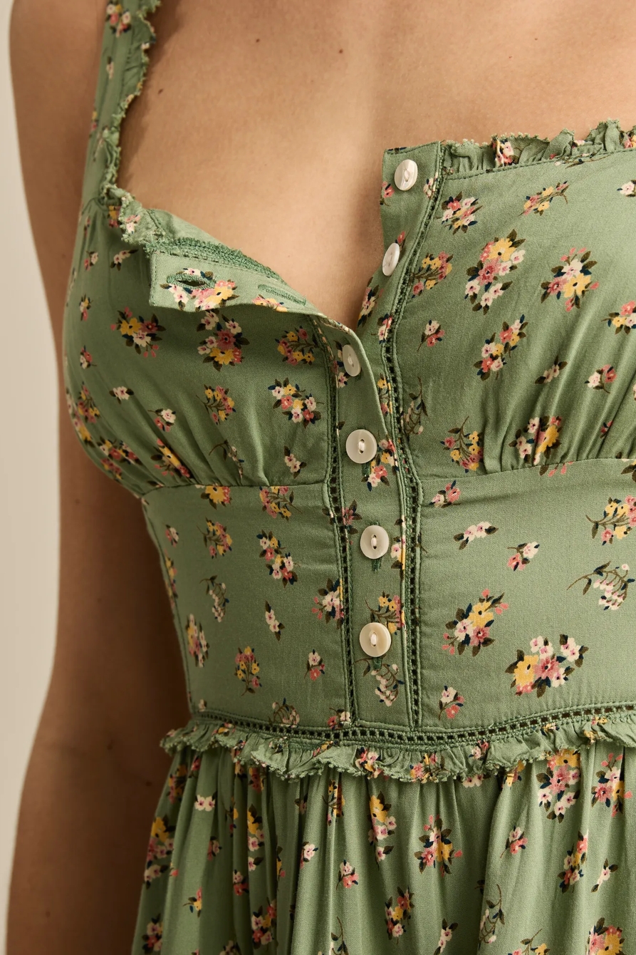 TIERED RUFFLE CORSET MINI DRESS, image 2