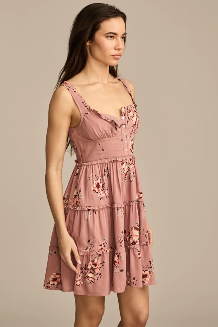 TIERED RUFFLE CORSET MINI DRESS, image 4