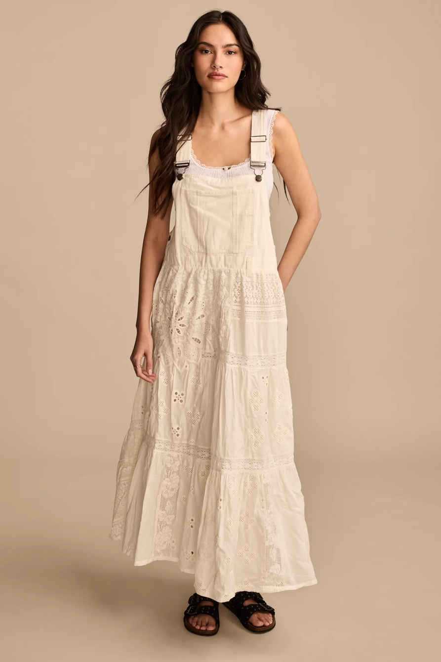 CUTWORK OVERALL MAXI DRESS, image 3