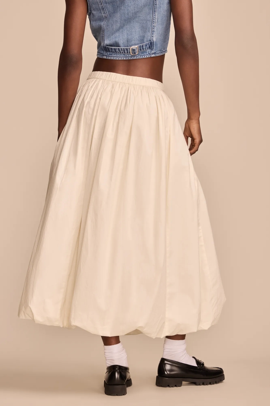 BUBBLE POPLIN MAXI SKIRT, image 5