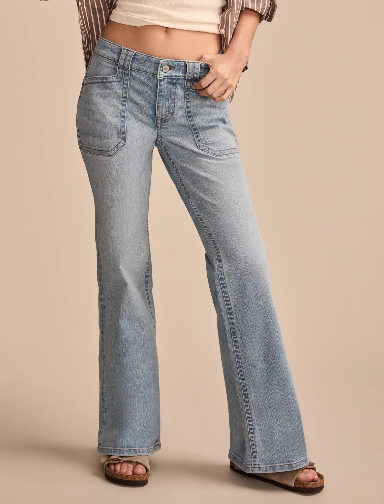 Salopette Femme Lucky Brand - Taille 8/29, Coupe Mid Rise Flare, Très Bon état