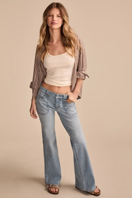 LOW RISE PATCH POCKET FLARE, image 3