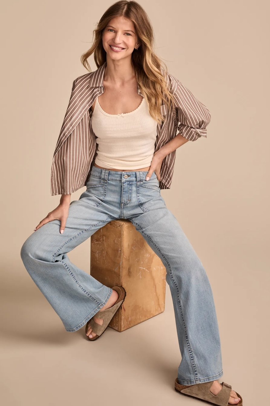 LOW RISE PATCH POCKET FLARE, image 6