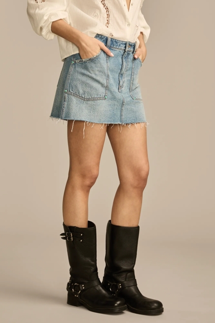 GOLD RUSH DENIM WESTERN MINI SKIRT, image 4