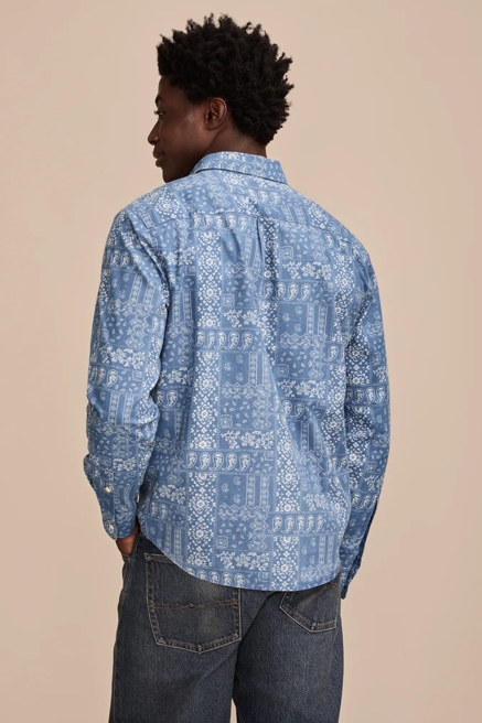 PRINTED PAISLEY 1 POCKET LONG SLEEVE SHIRT, image 4