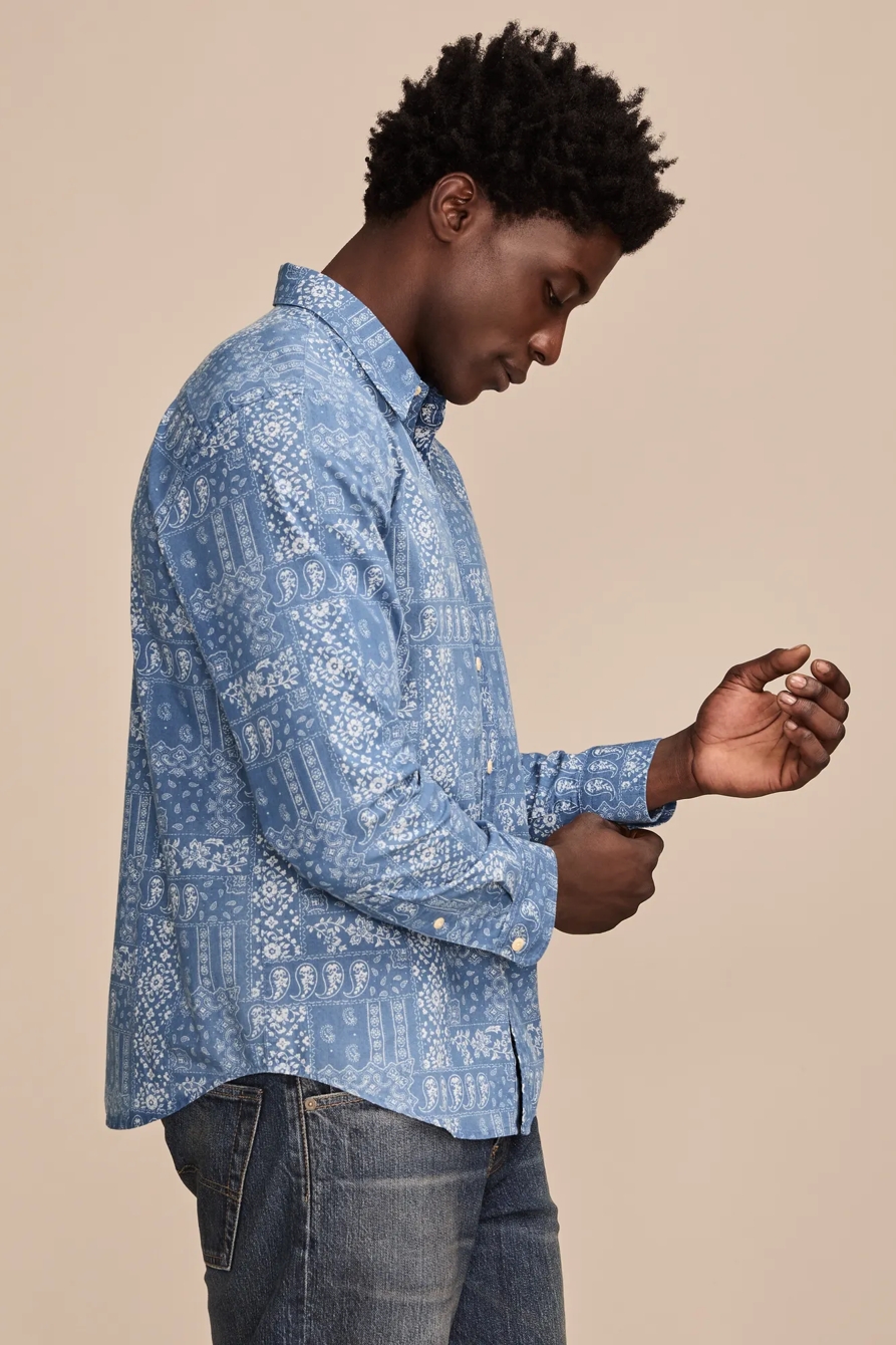 PRINTED PAISLEY 1 POCKET LONG SLEEVE SHIRT, image 5