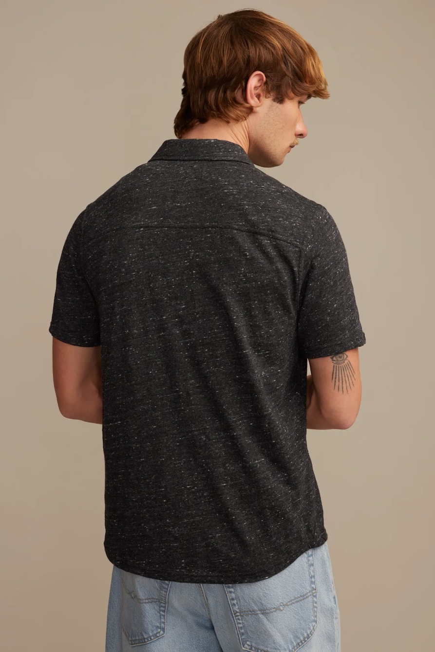 LINEN SHORT SLEEVE BUTTON UP SHIRT, image 3