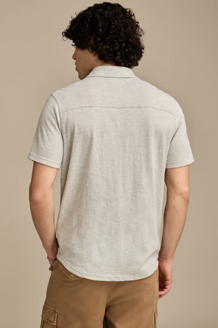 LINEN SHORT SLEEVE BUTTON UP SHIRT, image 3