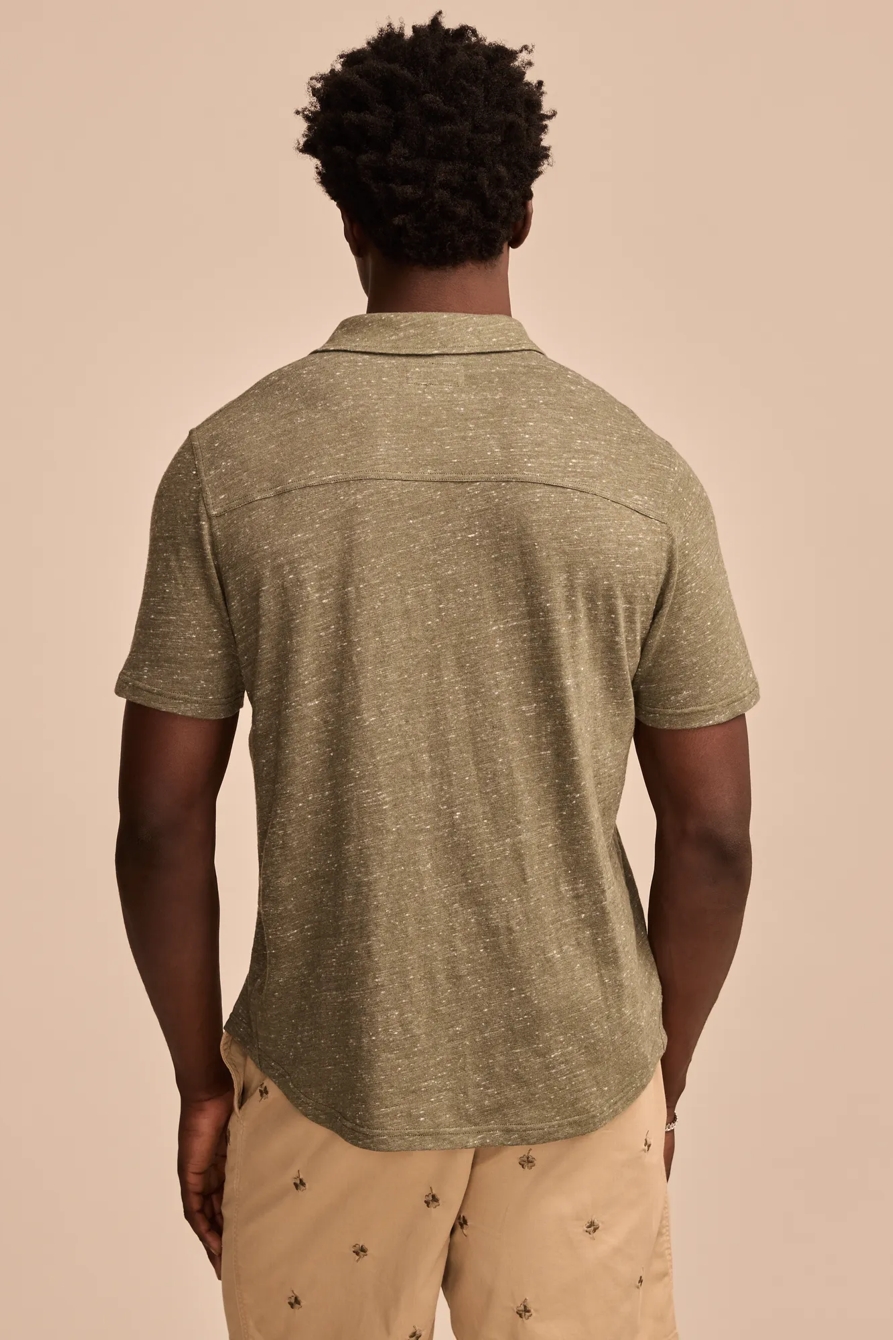 LINEN SHORT SLEEVE BUTTON UP SHIRT, image 5
