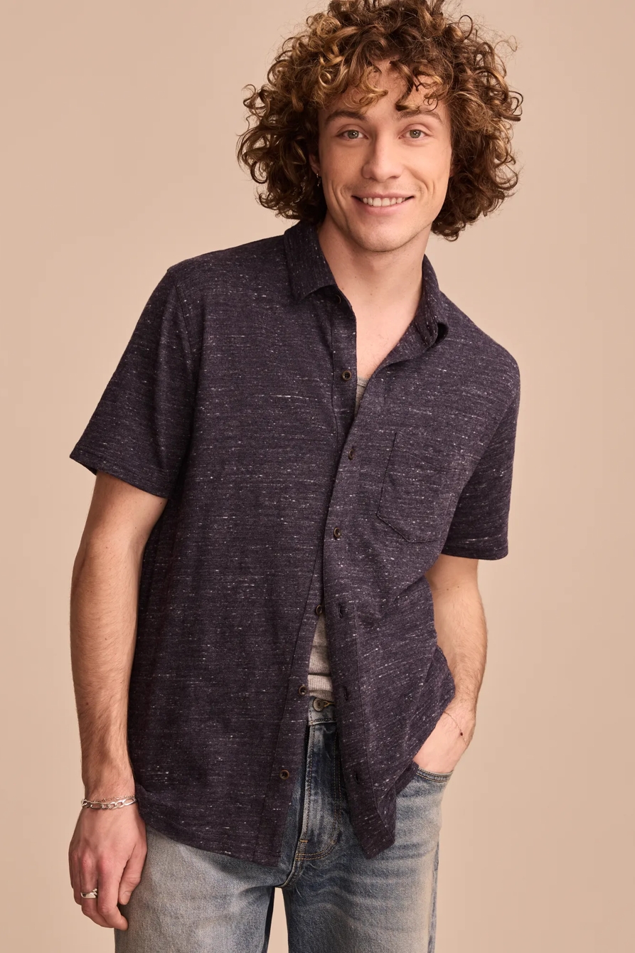 LINEN SHORT SLEEVE BUTTON UP SHIRT, image 2