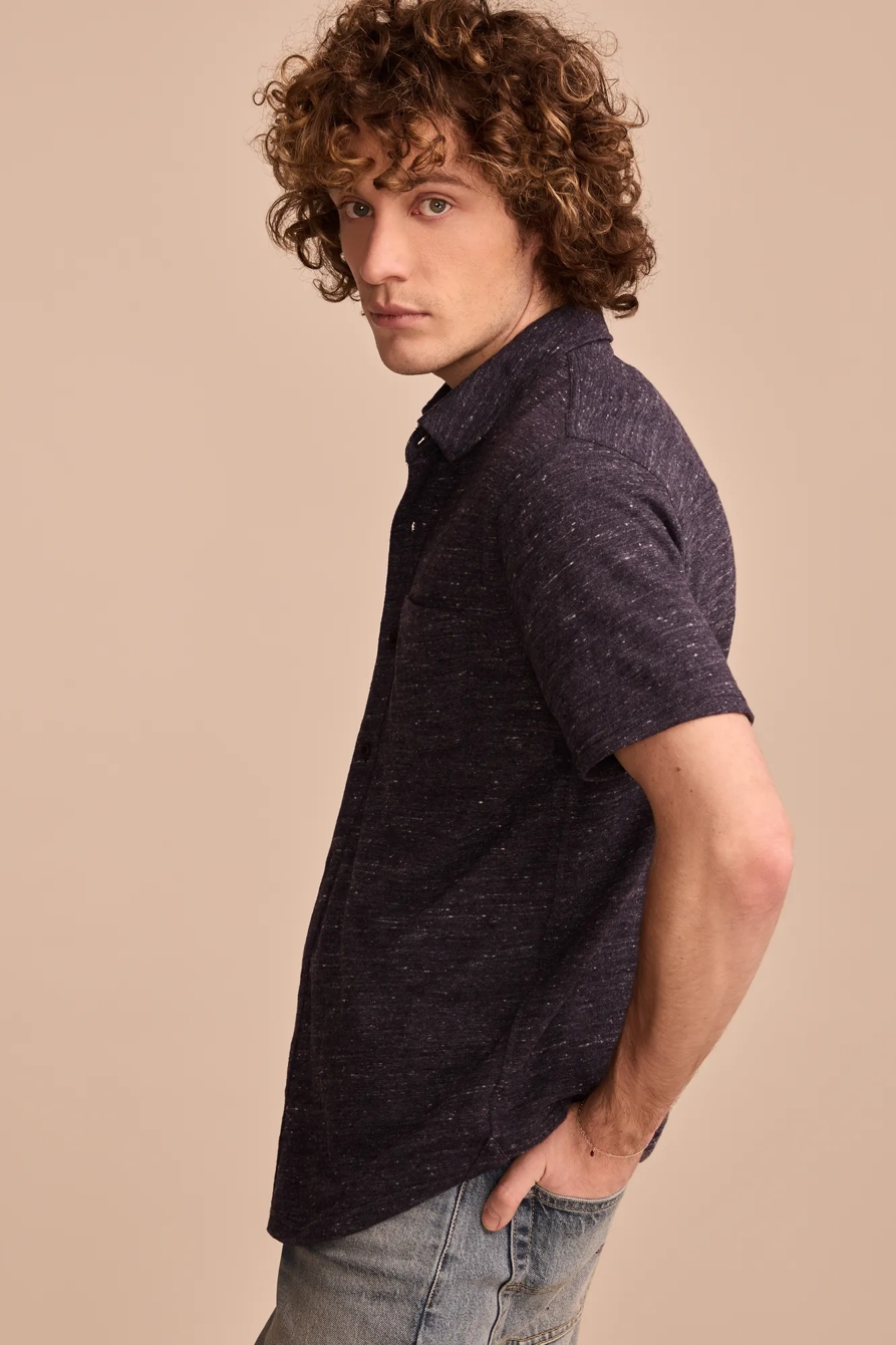 LINEN SHORT SLEEVE BUTTON UP SHIRT, image 4