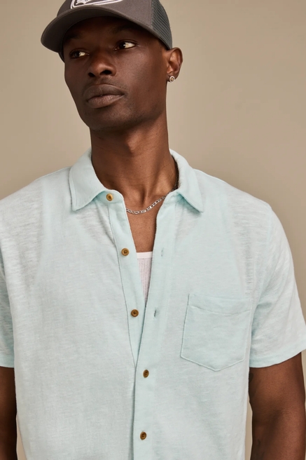 LINEN SHORT SLEEVE BUTTON UP SHIRT, image 2
