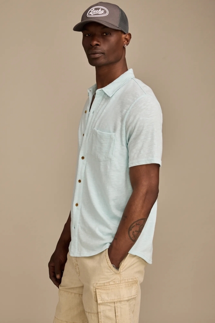 LINEN SHORT SLEEVE BUTTON UP SHIRT, image 4