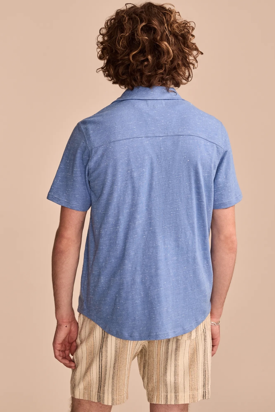 LINEN SHORT SLEEVE BUTTON UP SHIRT, image 5