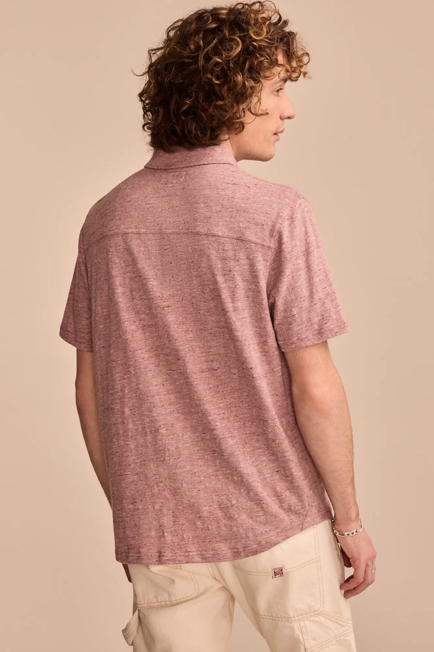 LINEN SHORT SLEEVE BUTTON UP SHIRT, image 5