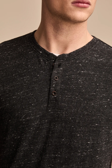 LINEN SHORT SLEEVE HENLEY, image 2