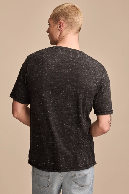 LINEN SHORT SLEEVE HENLEY, image 3