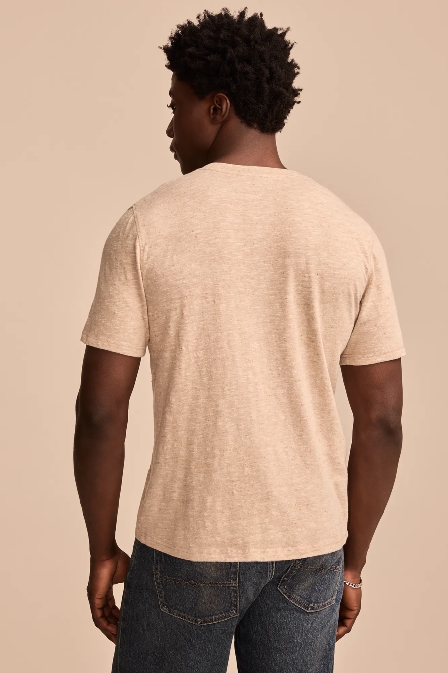 LINEN SHORT SLEEVE HENLEY, image 6