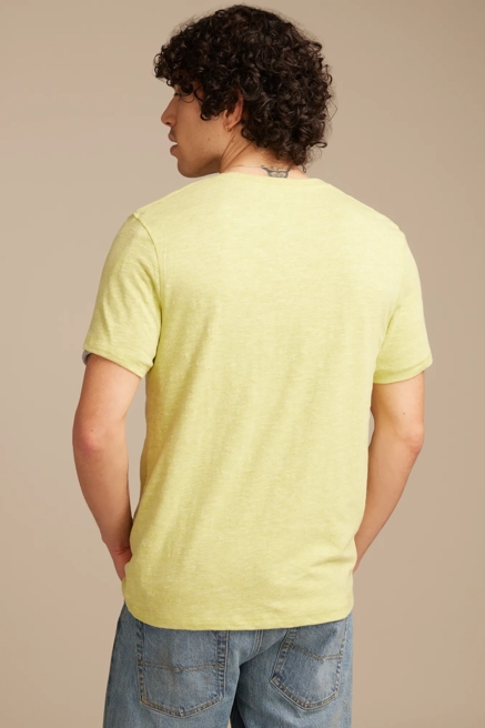 LINEN SHORT SLEEVE HENLEY, image 3