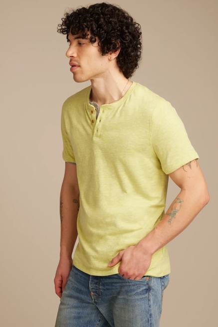 LINEN SHORT SLEEVE HENLEY, image 4