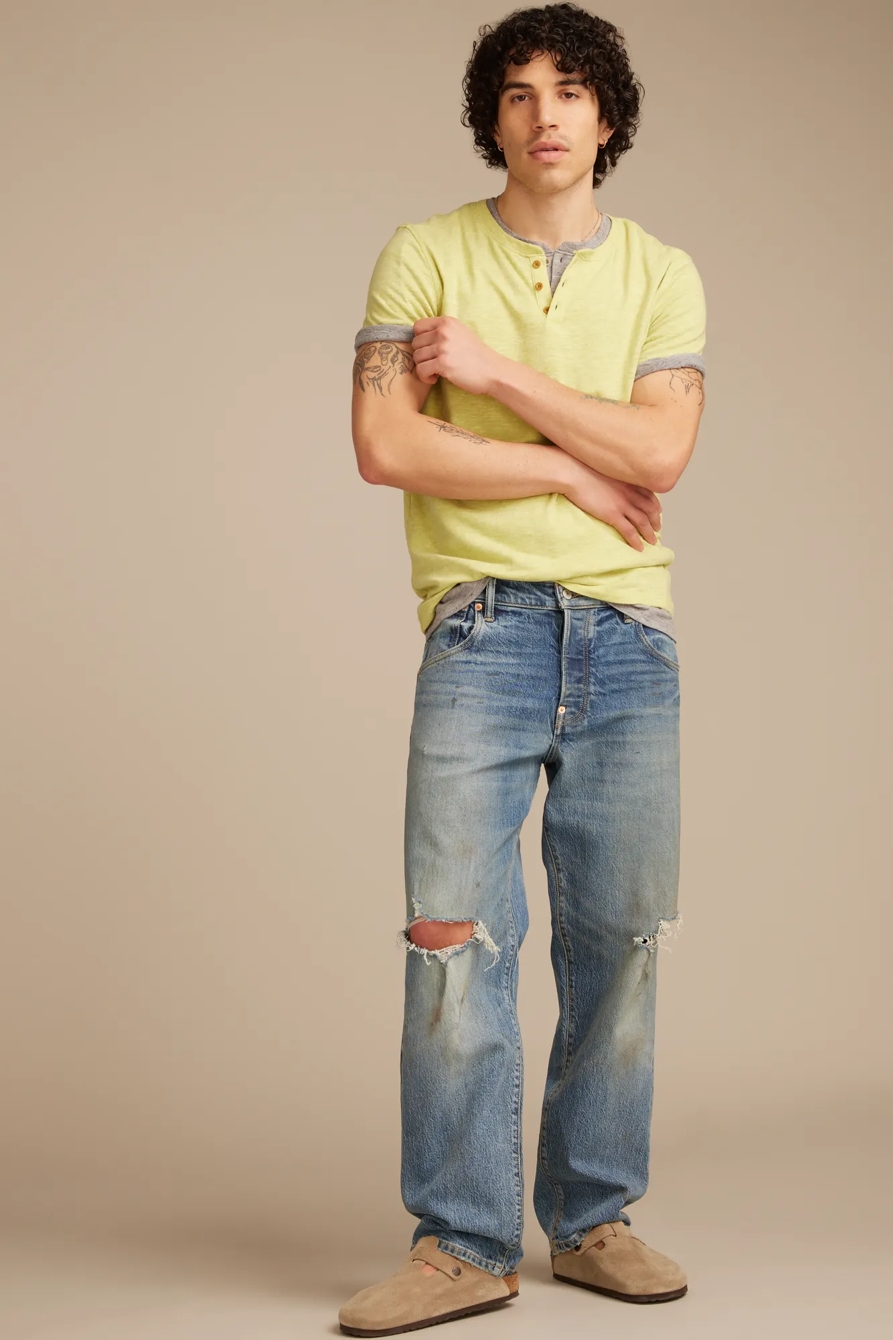 LINEN SHORT SLEEVE HENLEY, image 5
