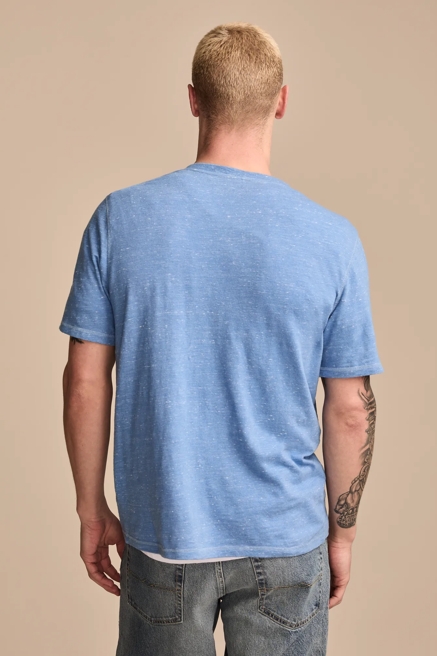 LINEN SHORT SLEEVE HENLEY, image 3